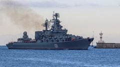 Reports say Ukraine used a Neptune missile to sink the Black Sea Fleet’s flagship, a missile cruiser. Russia claims the damage was caused by a fire onboard.