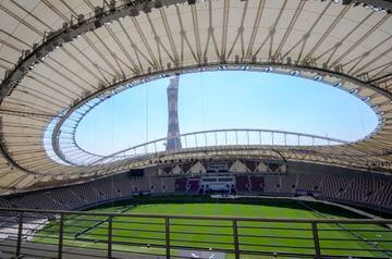 Khalifa International Stadium in Doha, Qatar. The 45,416- seater venue will host 6 group stage matches, one round of 16 match and the third place match. 