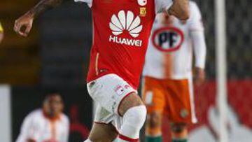 G&oacute;mez festej&oacute; con todo sus dos primeros goles con Santa Fe en Libertadores.