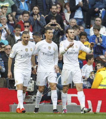 Benzema, Cristiano y Bale.  