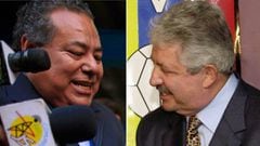 Julio Rocha y Rafael Esquivel, expresidentes de las Federaciones de F&uacute;tbol de Nicaragua y Venezuela.