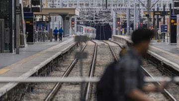 LONDON, UNITED KINGDOM - JULY 27: A view of a station as some metro lines continue to operate during railway workers' strike over job losses, disagreements over working conditions and pensions between July 27th-30 in London, United Kingdom on July 27, 2022. (Photo by Rasid Necati Aslim/Anadolu Agency via Getty Images)