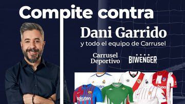 ¡Esta jornada intersemanal compite contra Dani Garrido en Biwenger y gana la camiseta de tu equipo!