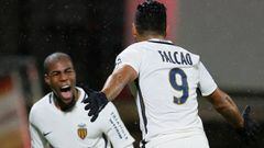 Falcao celebra su gol ante el Lorient