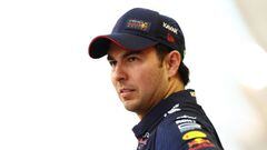 BAHRAIN, BAHRAIN - FEBRUARY 24: Sergio Perez of Mexico and Oracle Red Bull Racing looks on in the Pitlane during day two of F1 Testing at Bahrain International Circuit on February 24, 2023 in Bahrain, Bahrain. (Photo by Dan Istitene - Formula 1/Formula 1 via Getty Images)