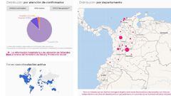 Mapa del coronavirus en Colombia, este 4 de mayo de 2021. Casos, muertes y recuperados por departamentos. 11.599 nuevos positivos en el pa&iacute;s.