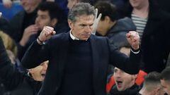 Soccer Football - Premier League - Chelsea v Leicester City - Stamford Bridge, London, Britain - December 22, 2018  Leicester City manager Claude Puel celebrates after the match  Action Images via Reuters/Matthew Childs  EDITORIAL USE ONLY. No use with un