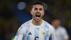 Soccer Football - World Cup - South American Qualifiers - Colombia v Argentina - Estadio Metropolitano, Barranquilla, Colombia - June 8, 2021 Argentina&#039;s Leandro Paredes celebrates scoring their second goal REUTERS/Luisa Gonzalez     TPX IMAGES OF THE DAY