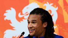 Soccer Football - FIFA World Cup Qatar 2022 - Netherlands Press Conference - Qatar University Training Site 6, Doha, Qatar - December 6, 2022 Netherlands' Nathan Ake during the press conference REUTERS/Annegret Hilse