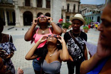En Cuba, el eclipse pudo verse de forma parcial.