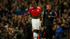 Pogba se retira lesionado del Manchester United - Basilea