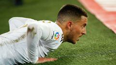 Eden Hazard of Real Madrid looks on during the Spanish League, La Liga, football match played between Real Madrid and RC Celta de Vigo at Santiago Bernabeu stadium on February 16, 2020, in Madrid, Spain.
 
 
 16/02/2020 ONLY FOR USE IN SPAIN