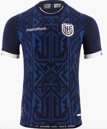 It's always good to see brands with a less higher profile getting a look in and this is a solid job from Marathon on the Ecuador shirt with the new FA logo. Possibly getting a run out for the Group A game vs. Netherlands.