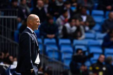 Not even for me | Real Madrid's French coach Zinedine Zidane looks on, as empty seats are clearly visible.