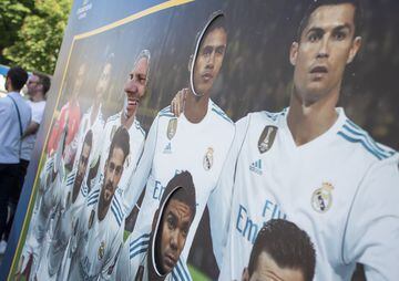 Mural de la plantilla del Real Madrid.