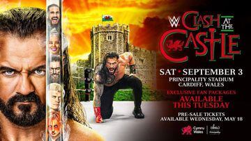 Cartel del WWE Clash at the Castle.