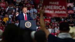 20 June 2020, US, Tulsa: US President Donald Trump speaks to his supporters during his campaign rally. Photo: Tyler Tomasello/ZUMA Wire/dpa
 
 
 20/06/2020 ONLY FOR USE IN SPAIN