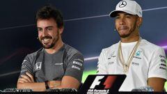 Fernando Alonso y Lewis Hamilton en la rueda de prensa del GP de Australia.