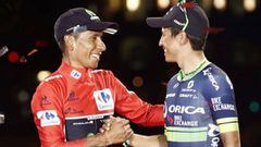 Nairo Quintana y Esteban Chaves, ciclistas colombianos.