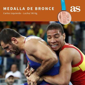 Carlos Izquierdo se quedó con la medalla de bronce en la categoría de los 86 kilógramos. 