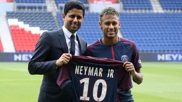 Al Khelaifi y Neymar.