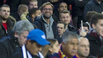 Jurgen Klopp entrenador del Liverpool en el Camp Nou.