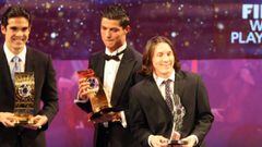 El día que Messi y Cristiano se liaron con los trofeos: Kaká alucinó