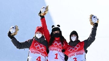 The freeski competitor, Eileen Gu, won gold in the halfpipe competition on Friday, becoming the first freestyle skier to win three medals at a single Games.