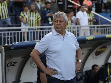 Dynamo Kyiv's coach Mircea Lucescu during the Champions League Second Qualifying Round Second Leg match between Fenerbahce and Dynamo Kyiv.