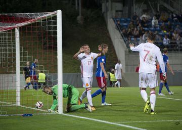 0-5. Iago Aspas celebró el quinto gol.