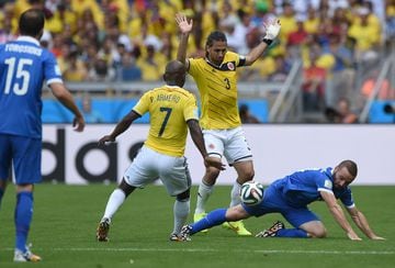 Colombia hace su debut en el Mundial de Brasil frente a Grecia. Ese día la Selección ganó 3-0.