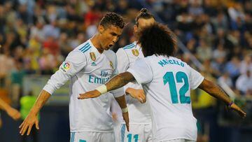 Cristiano Ronaldo y Marcelo celebran un gol