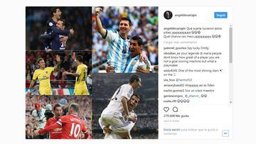 Di María se hace viral por una foto en su Instagram