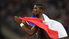MARSEILLE, FRANCE - JULY 07:  Paul Pogba of France celebrates victory after the UEFA EURO semi final match between Germany and France at Stade Velodrome on July 7, 2016 in Marseille, France.  (Photo by Matthias Hangst/Getty Images)