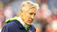 Seattle Seahawks head coach Pete Caroll walked out of his post game press conference after his team was defeated by the Arizona Cardinals, but he returned
