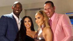 Kobe Bryant con Jennifer Lopez y sus respectivas parejas, Vanessa y el exjugador de beisbol Alex Rodr&iacute;guez
