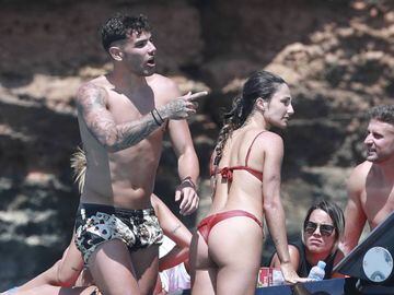 Soccerplayer Theo Hernandez on holidays in Ibiza on Sunday, 23 June 2019