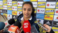 Liana Salazar en rueda de prensa de la Selección Colombia.