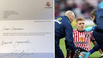 Una carta del Madrid emociona a un jugador del Sunderland