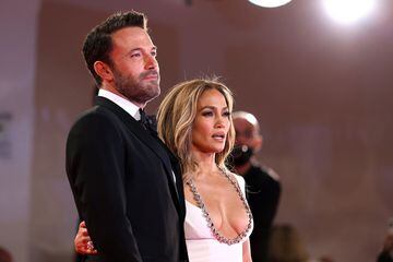 VENICE, ITALY - SEPTEMBER 10: Ben Affleck and Jennifer Lopez attend the red carpet of the movie "The Last Duel" during the 78th Venice International Film Festival on September 10, 2021 in Venice, Italy. (Photo by Maria Moratti/Getty Images)