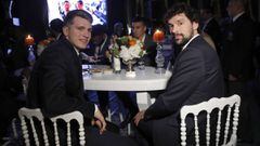 Luka Doncic y Sergio Llull, durante la gala de premios de la Euroliga.