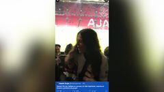 La euforia de la hermana de Parejo en el campo del Ajax: "Sin voz, bañada en cerveza..."