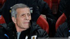 Oscar Tabarez head coach of Uruguay during the International Friendly match between Brazil and Uruguay on November 16, 2018 in London, United Kingdom. (Photo by Johnny Fidelin/Icon Sport via Getty Images)