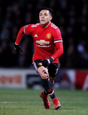 Soccer Football - FA Cup Fourth Round - Yeovil Town vs Manchester United - Huish Park, Yeovil, Britain - January 26, 2018   Manchester United’s Alexis Sanchez in action    Action Images via Reuters/Paul Childs