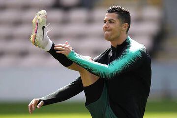 Portugal's Cristiano Ronaldo in training