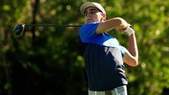 PLAYA DEL CARMEN, MEXICO - NOVEMBER 16: Joaquin Niemann of Chile plays his shot from the 16th tee during the second round of the Mayakoba Golf Classic at El Camaleon Mayakoba Golf Course on November 16, 2019 in Playa del Carmen, Mexico. Cliff Hawkins/Getty Images/AFP  == FOR NEWSPAPERS, INTERNET, TELCOS & TELEVISION USE ONLY ==