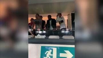La reacción de Griezmann cuando River Plate saltó al Bernabéu