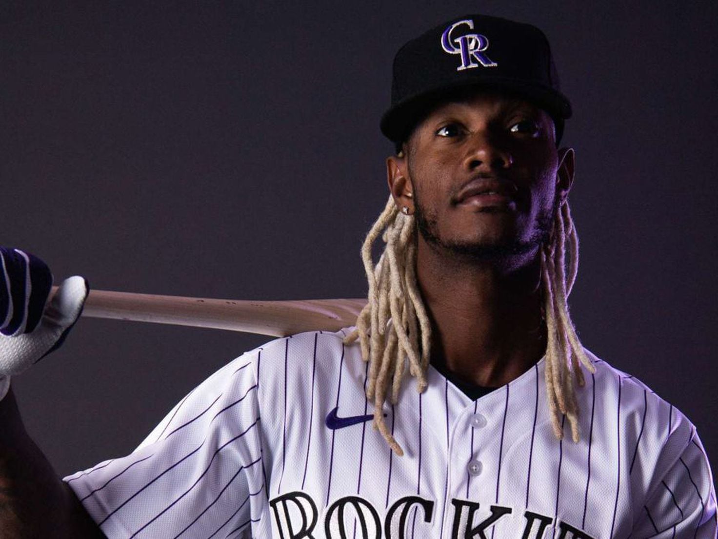 Colorado Rockies outfielder Raimel Tapia (7) during game against