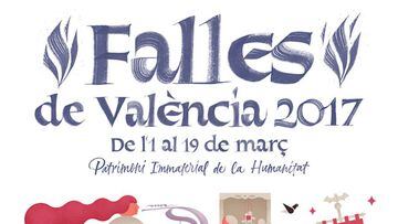 Cartel de las Fallas 2017 en Valencia
