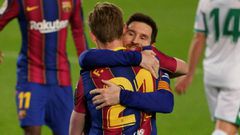 Messi and De Jong, one booking away from suspension